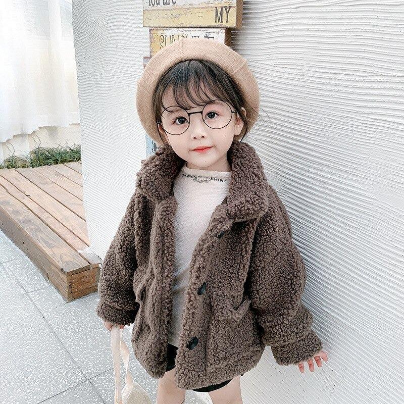 Adorable Girls Plush Coat