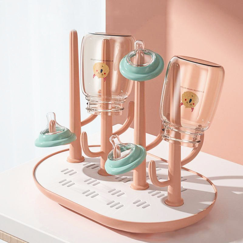 Cactus-Inspired Baby Bottle Drying Rack