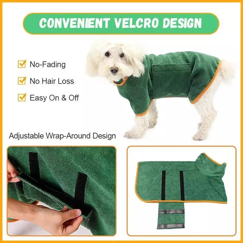 Soft & Absorbent Dog Bathrobe