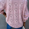 Hollow Out Hearts Sweater