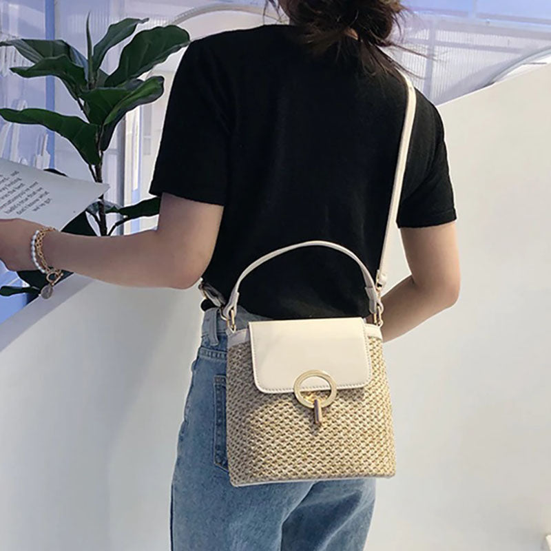 Louvel Summer Woven Crossbody Bag