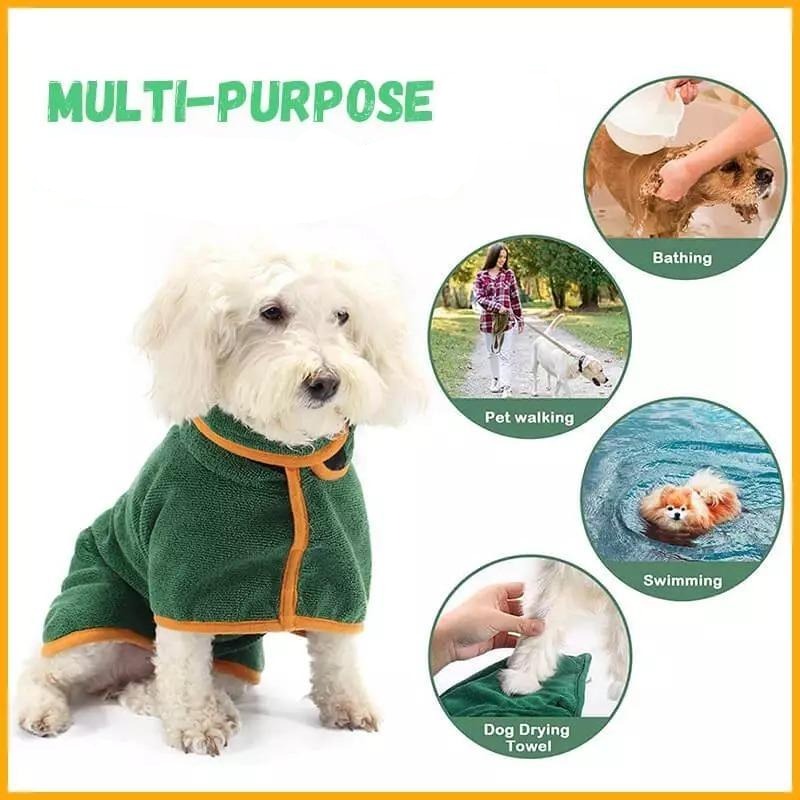 Soft & Absorbent Dog Bathrobe