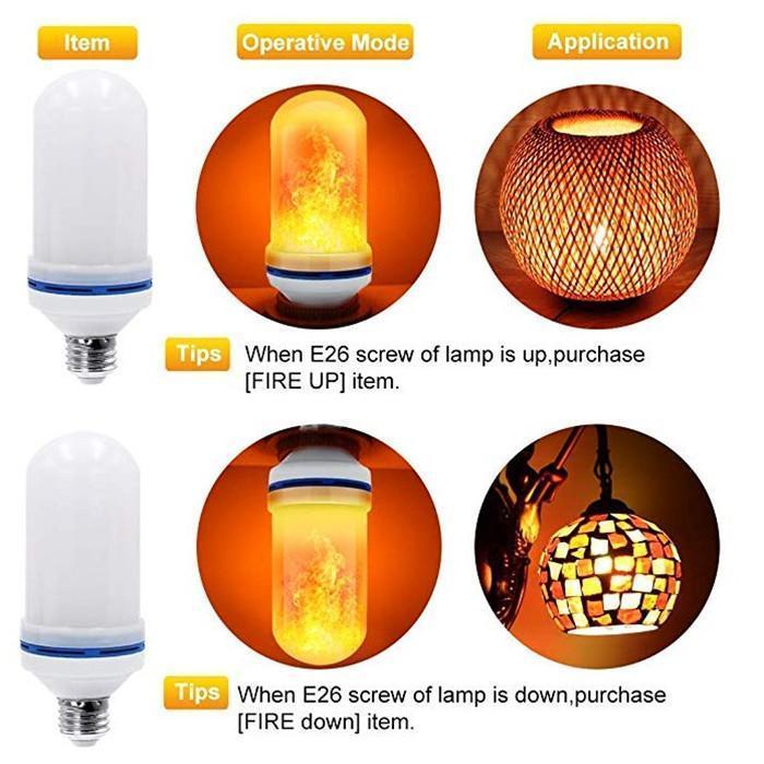 LED Flame Effect Light Bulb