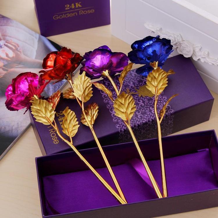 24K Foil Plated Gold Rose