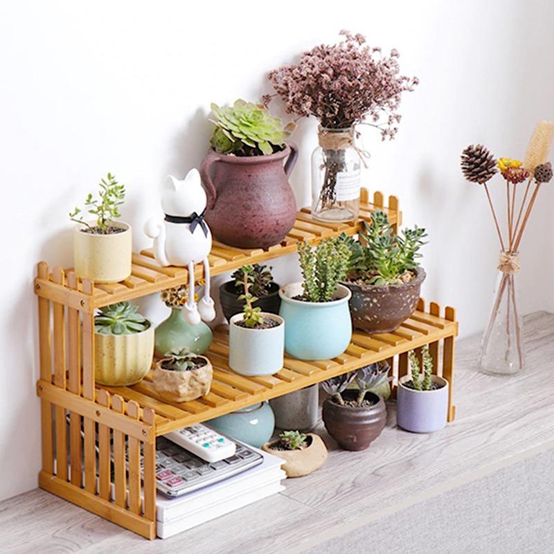 Kelsey Bamboo Plant Shelf