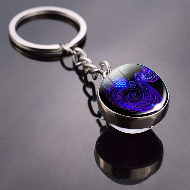 Luminous 3D Zodiac Keychain