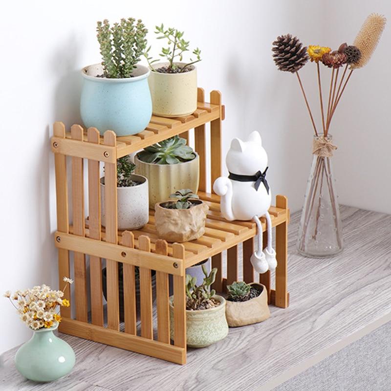 Kelsey Bamboo Plant Shelf