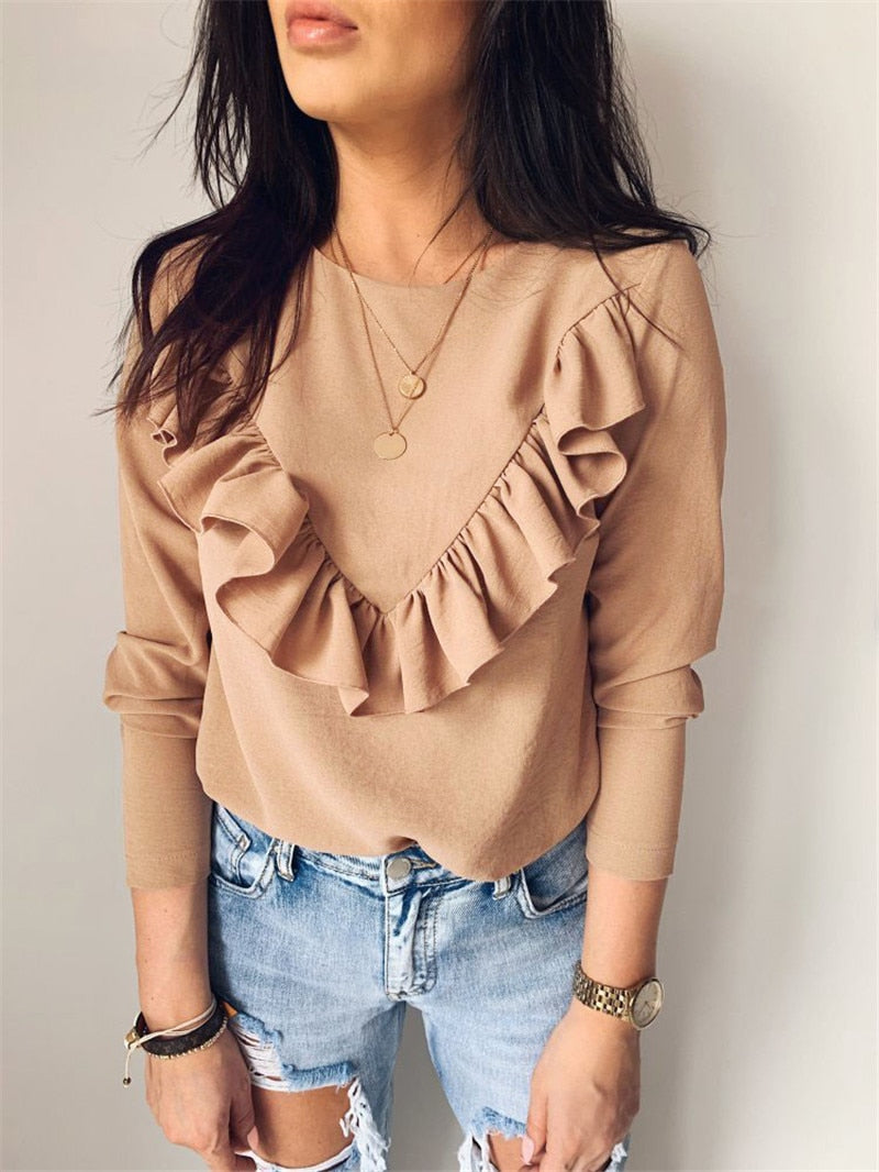 Elena Ruffle Blouse