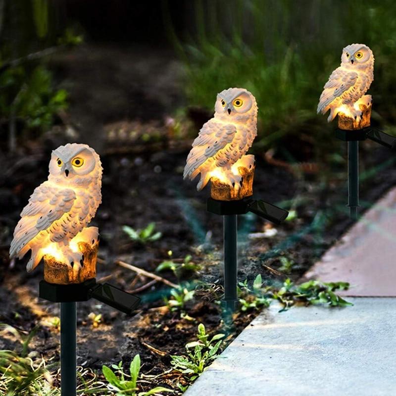 Staring Owl Solar Powered Garden Lights (Waterproof)