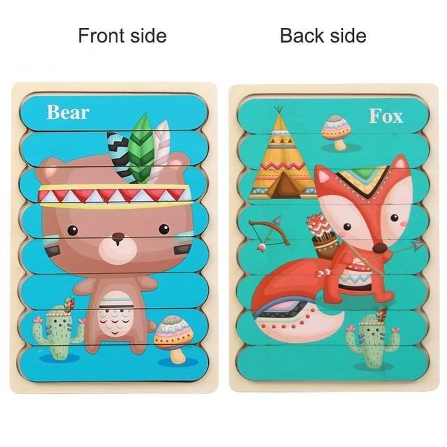 Educational Double-Sided Puzzles Collection