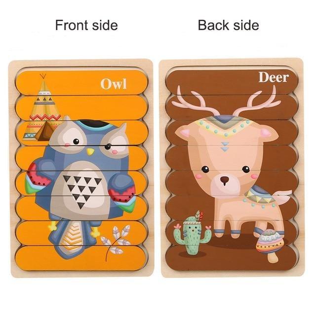 Educational Double-Sided Puzzles Collection