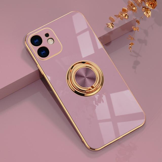 Luxurious iPhone Case (With Ring Holder Stand)