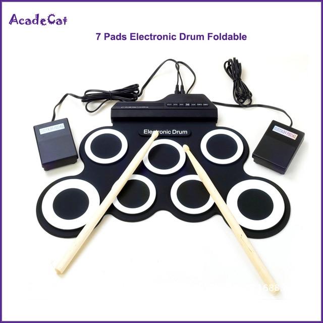 AcadeCat Roll Up 7 Pads Digital Electronic Drum