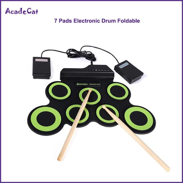 AcadeCat Roll Up 7 Pads Digital Electronic Drum