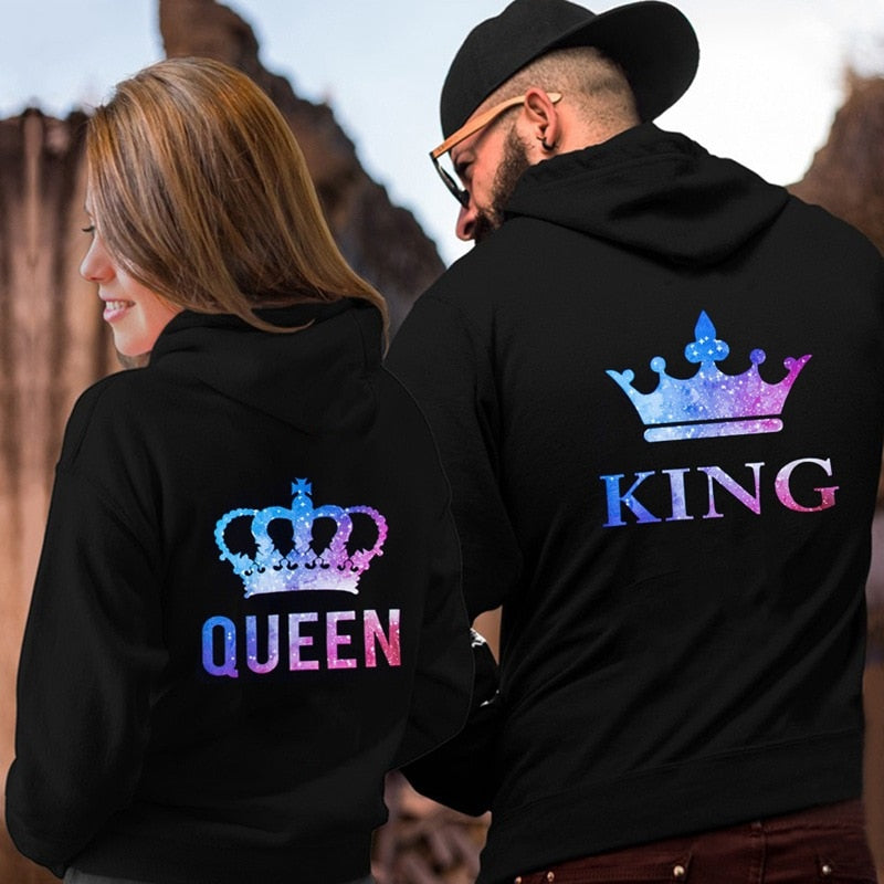 King & Queen Couple Hoodies