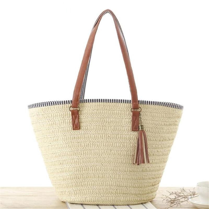 Daisy Woven Straw Bag