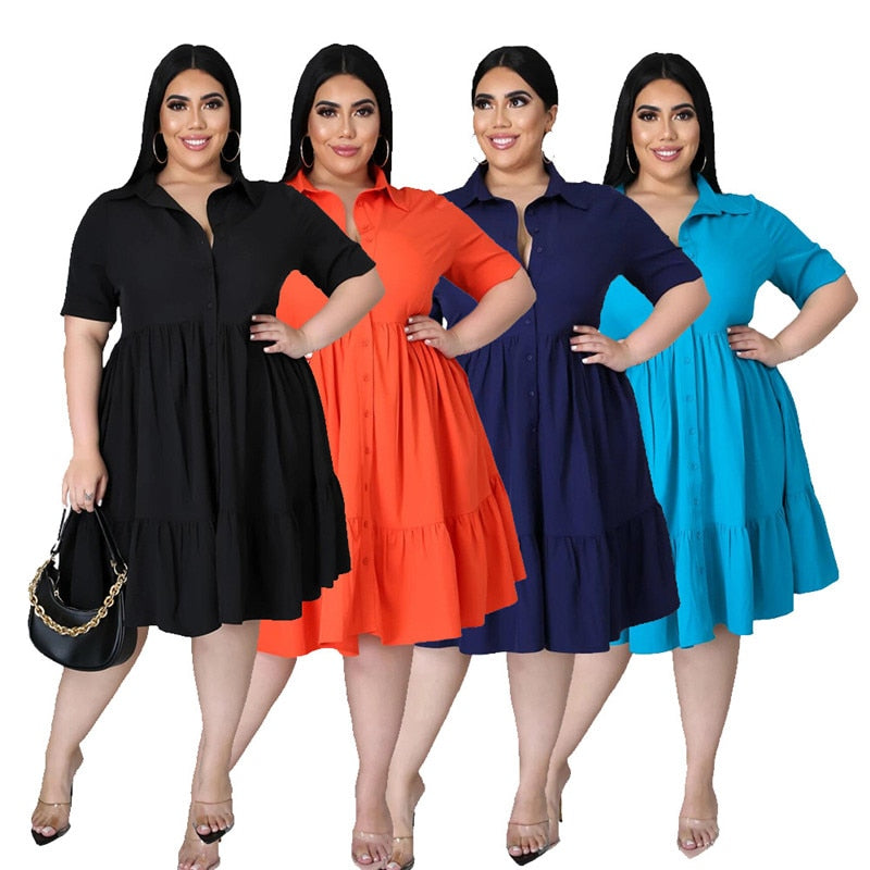 Corinne Plus Size Flared Dress