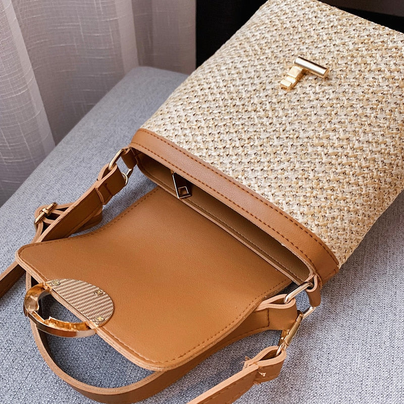 Louvel Summer Woven Crossbody Bag