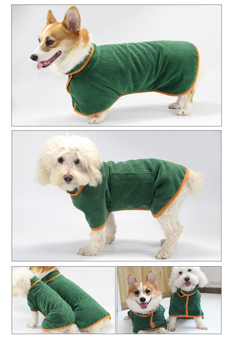 Soft & Absorbent Dog Bathrobe