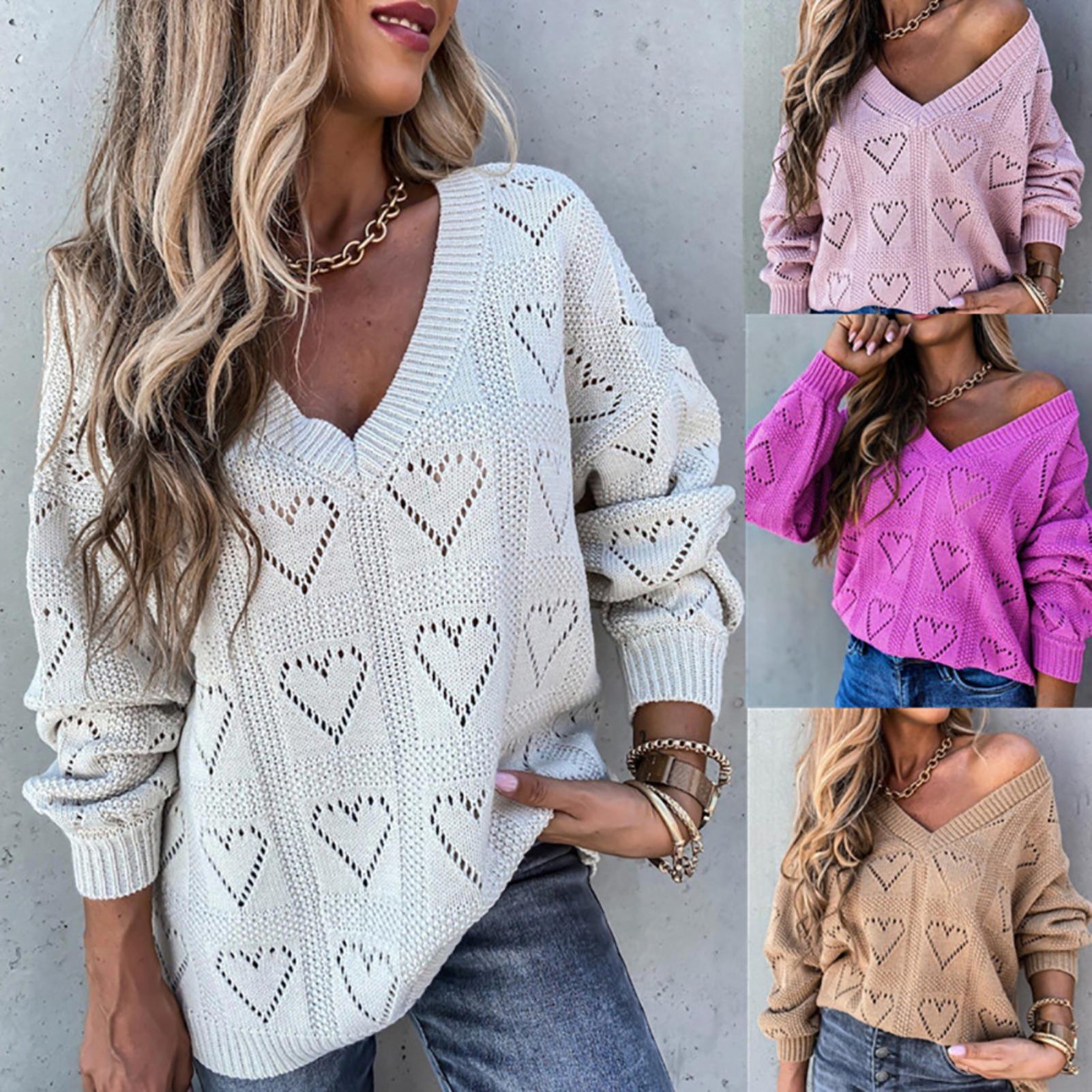 Hollow Out Hearts Sweater