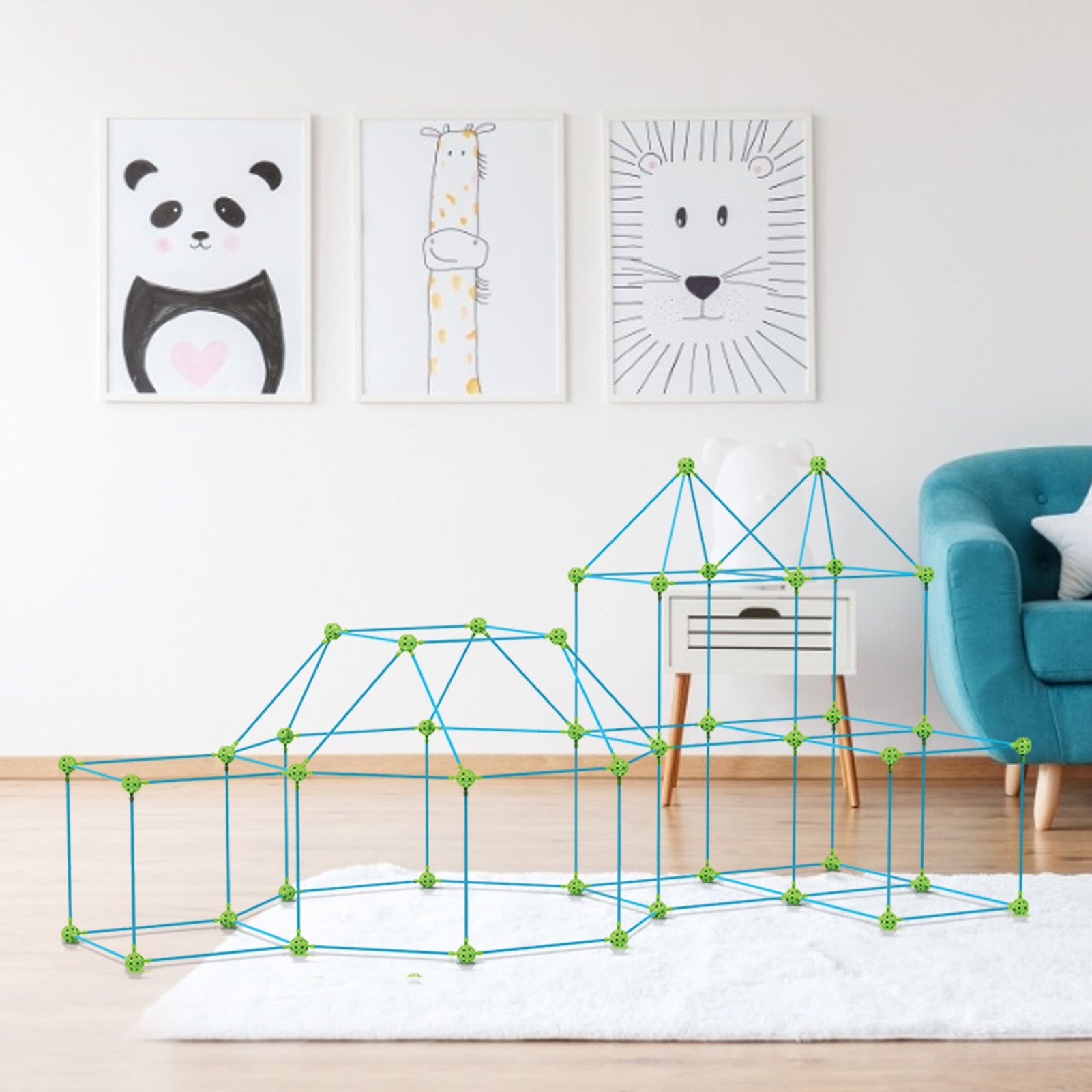 Kids Fort Building Kit (132 Pieces)