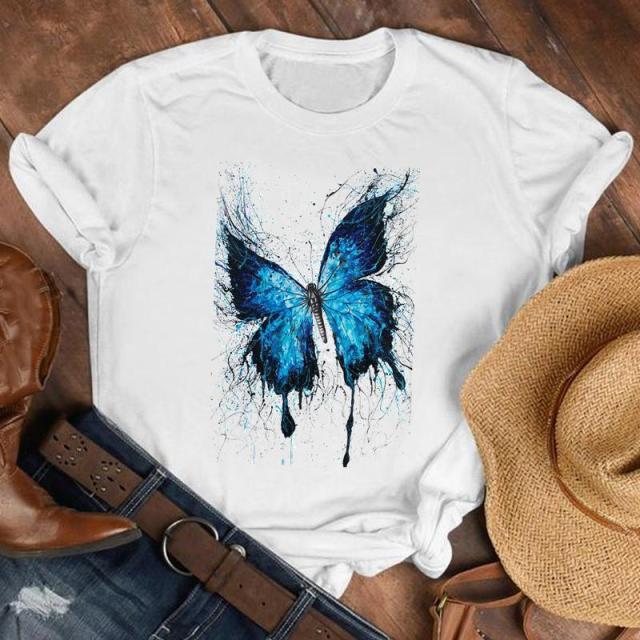 Vibrant Butterfly Graphic Shirt