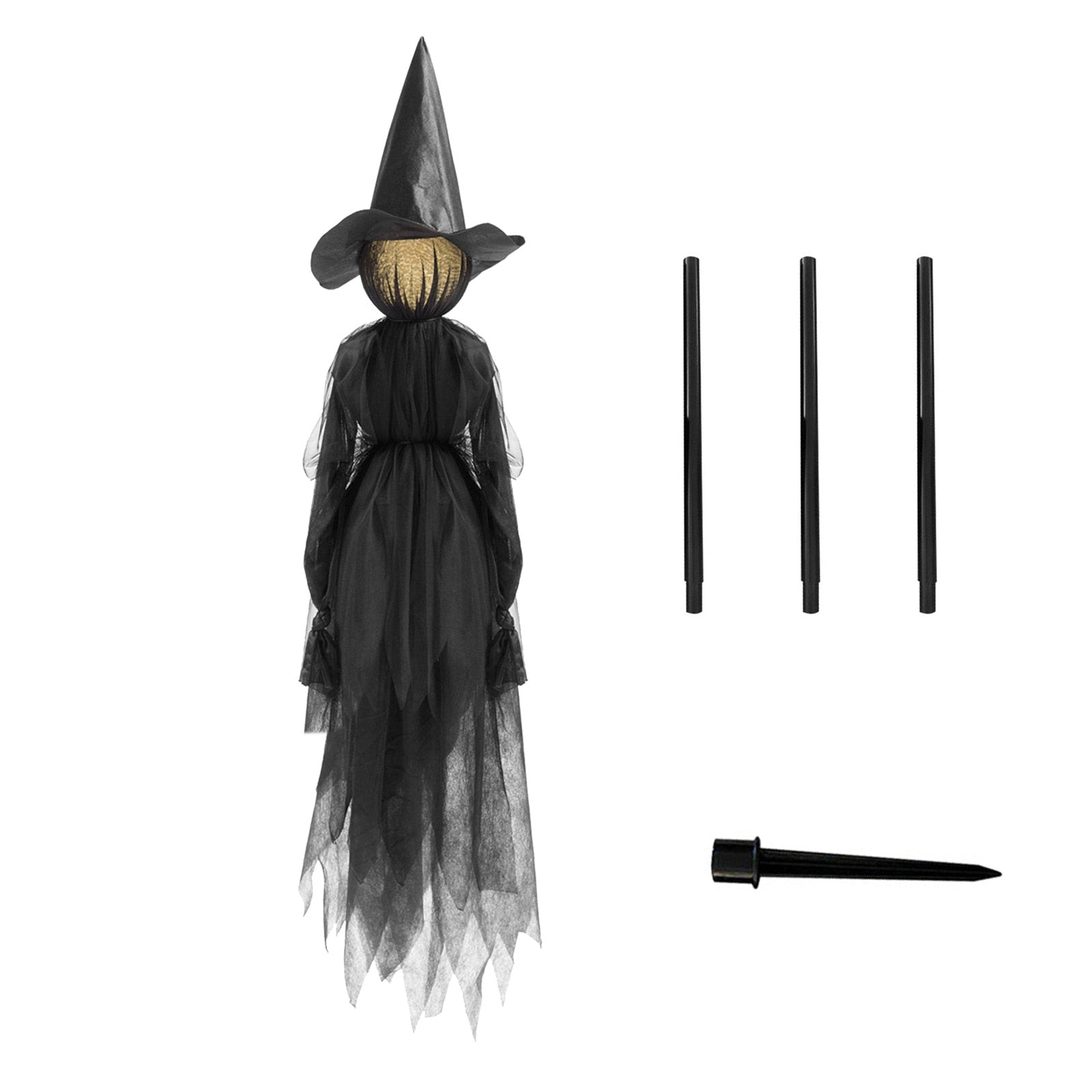 Lighted Halloween Witch Stake
