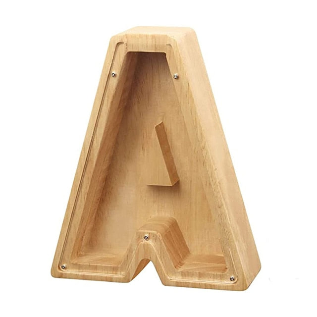 Wooden Letter Piggy Bank