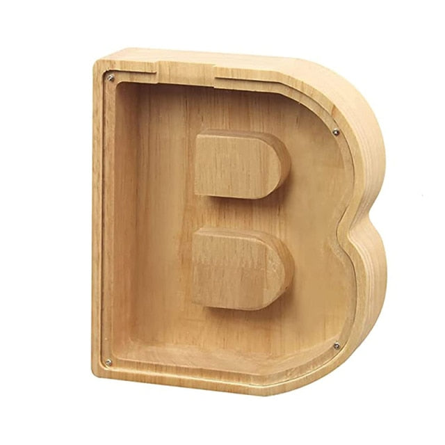 Wooden Letter Piggy Bank