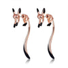 Elegant Long Tail Fox Earrings