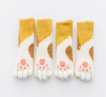 4pcs Cat Style Chair Leg Socks for Floor Protectors