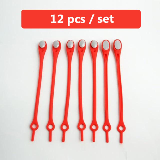 Trendy Silicone Shoelaces (12pcs/set)